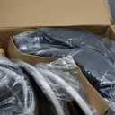 Bar Stools Set of 3, Swivel Bar Chairs, Modern Adjustable PU Leather Upholstered Barstools Counter Height with Tufted Back for Bar, Kitchen Counter Island, Dining Room, Black