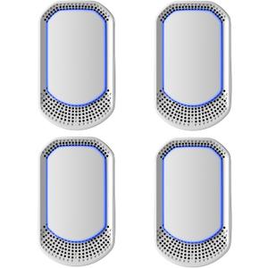 Air Purifier for Home 4-Pack Plug-in Negative Air Ionizer Eliminates Strong Pet Odors from Litter Box, Kitchen, Bathroom Ozone-Free, Filterless, Whisper-Quiet Portable Design