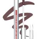 Lip Stain Peel Off Lip Liner Stain with Tweezer, Long Lasting Matte Lip Tint Tattoo, Highly Pigmented Color Lip Makeup, Waterproof Lipstick, Transfer-proof Lipstain for Women, Brown