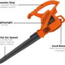 BLACK+DECKER Electric Leaf Blower, Handheld Blowers for Lawn Care, Lightweight, 180 MPH 180 CFM, 7-Amp, Corded (LB700)