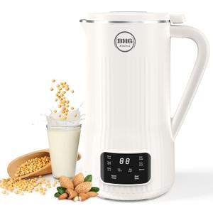 20oz Nut Milk Maker Machine - Multi-Functional Automatic Almond with 10 Blades, Plant-Based, Oat, Soy, and Dairy Free Beverages 12 Hours Timer/Auto-clean/Room Temp/Keep Warm/Boil, White