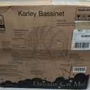 Dream On Me Karley Bassinet, Award Winner Lightweight Travel Baby Bassinet, Foldable Bedside Sleeper, Adjustable Double Canopy, Spacious Design, Soft Fabric, Storage Basket – French White