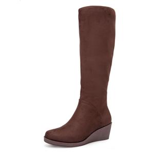 Aerosoles Women's Binocular Knee High Boot, Java Stretch Faux Suede, 7.5 Wide