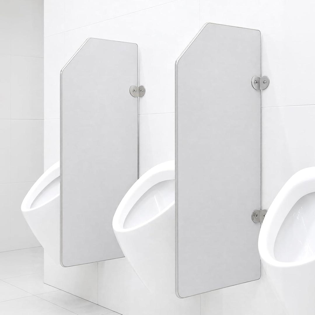 Urinal Partition Pack of 2, 35.4" x 15.8" Wall Mount Urinal Divider