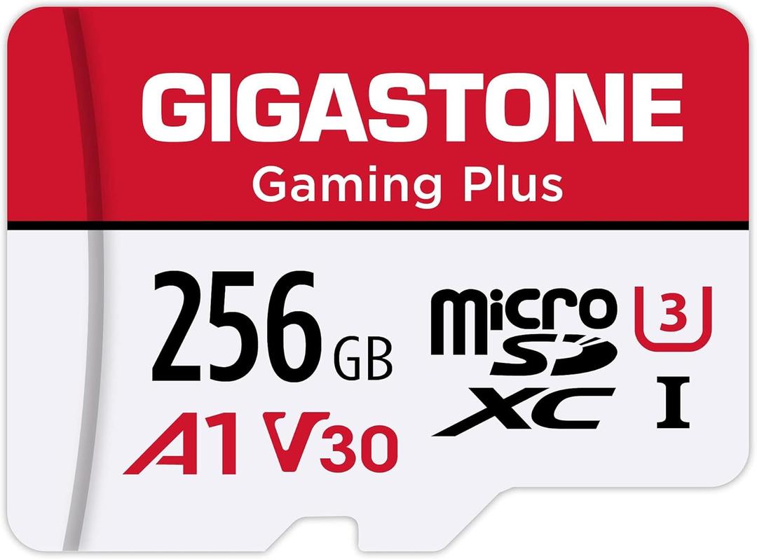for Switch 1 Only GIGASTONE 256GB Micro SD Card, Gaming Plus, MicroSDXC Memory Card for Nintendo-Switch 1, Steam Deck, 4K Video Recording, UHS-I A1 U3 V30 C10, up to 100MB/s, with Adapter