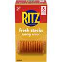 RITZ Fresh Stacks Savory Onion Crackers, Travel Snacks, 11.5 oz (8 Multi Snack Packs), No BB Date