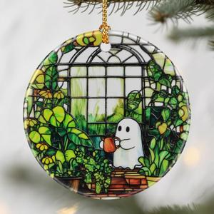 Halloween Ghost Ornaments & Christmas Ornaments: Christmas Tree Ornaments, Holiday Decor for Plant Lovers, Stocking Stuffers, Gift Ideas, Xmas Gifts & Gifts for Plant Lovers and Mom