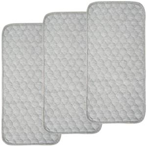 BlueSnail Quilted Thicker Waterproof Changing Pad Liners 3 Count(Gray 13 x 27)
