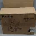 Foldable Rollator Walker with Seat for Seniors & Adults Lightweight 2-in-1 Walker and Wheelchair Combo Adjustable Handle Height Transport Chair with Brakes 300 lbs Weight Capacity