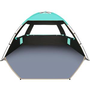 Gorich Beach Tent Sun Shelter for 3 Person with UPF 50＋ UV Protection, Lightweight & Easy Setup Beach Shade Canopy, Portable Beach Shade Tent Beach Cabana