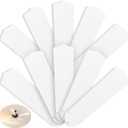 Lineshading 10 Pack 20" Replacement Fan Blades for 52" Ceiling Fan Waterproof Weatherproof Blades Replacement for Broken Substitution Replacing Indoor Summer(White)