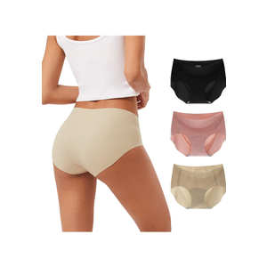 INNERSY Women's Seamless No Show Hipster Panties Invisible Light Underwear 3-Pack,  Size M