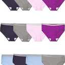 Fruit of the Loom Women's Eversoft Cotton Underwear Multipacks, Tag Free & Breathable, (Blue, 14)