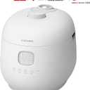 Cuchen 6-Cup Premium IH Pressure Rice Cooker with 304Ti Stainless Steel Inner Pot, Dual High/Non-Pressure Modes, Voice Guide & Auto Steam Clean, White (CRH-TWS0610PWUS)