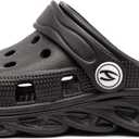 HOBIBEAR Boys and Girls Classic Graphic Toddler Garden Clogs Slip on Water Shoes (Black-Size 6 Toddler)