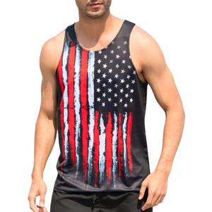 Goodstoworld Mens 3D Tank Top Novelty Graphic Breathable Quick Dry Sleeveless Beach Shirt S-4XL (Black, XXXL)