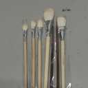 7 PCs Pottery Glazing Brushes, Goat Hair Mop & Blending Brush Set for Ceramics, Acrylic Painting, Clay - Soft Bristle Artist Tools for Pottery Wheel, Canvas, Kiln Firing