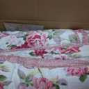 Laura Ashley - Twin Quilt Set, Reversible Cotton Bedding with Matching Sham, Lightweight Home Decor for All Seasons (Lidia Pink, Twin)