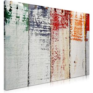 Navaris Magnetic Dry Erase Board - 24 x 36 inches Decorative White Board for Wall with Printed Design, Includes 5 Magnets and Marker - Painted Wood