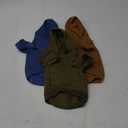 3 Pcs Small Dog Winter Hoodie Warm Soft Puppy Dog Hoodie Sweatshirts with Pocket Pet Clothes for Dogs Cat Costume(S: Weight: 6.6-9.4lb,Dark Color)