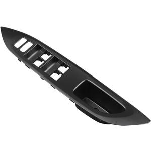 Osompar Door Window Switch Bezel Trim Black Compatible with 2007-2010 Toyota Yaris 4Door Sedan Window Control Cover Panel Armrest Base Panel Front Left Driver Side
