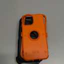 for iPhone 13 Mini Case with Built-in Screen Protector, Belt Clip Holster, Heavy Duty Shockproof Drop Protection Military Grade Durable Phone Cover with Kickstand for iPhone 13 Mini (Black Orange)