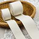 1.5 Inch Natural Cotton Webbing Straps for Bags,100% Cotton Webbing Tape, for Backpack Straps, Bag Handles & DIY Sewing, 1.5 Inch X 12 Yards