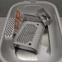 Triple Pan Stainless Steel Sifting Cat Litter Box, Large High Sided Metal Litter Box for Big Cats up to 20lbs, Odor-Free Non-Stick Easy Clean System, No Scooping Sifter Tray for Multi-Cat Homes