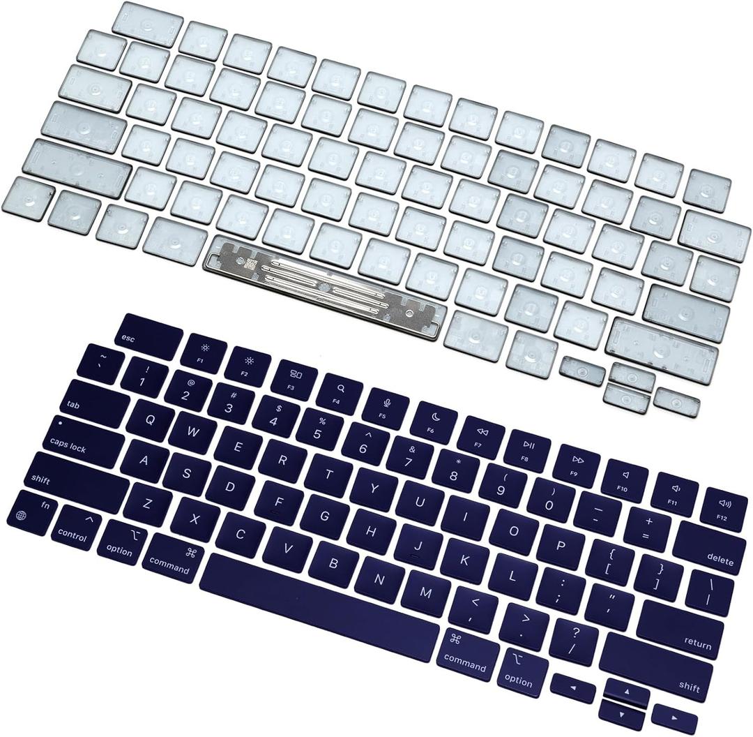 HAWSON US A2681 A2941 A3113 A3114 Keycaps Keys Replacement for MacBook Air M2 M3 Retina 13" A2681 A3113, 15" A2941 A3114 Key Cap 2022-2024 Year (Midnight Blue)