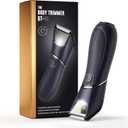 Body Hair Trimmer for Men: Pubic Hair Trimmer with Mirror & LED Light - Electric Ball Shavers with Ceramic Blades & Travel Lock - Body Groomer IPX7 Waterproof Wet/Dry Use for Groin/Chest/Legs