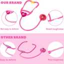 Liberry Doctor Kit for Toddlers 3-5 Years Old, 18-Piece Doctor Bag Pretend Play Toys, Durable Medical Kit with Toy Stethoscope, Pink Doctor Gift for Girls