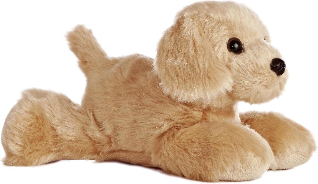 Aurora Adorable Mini Flopsie Golden Stuffed Animal - Mini Companions Ready for Playful Adventures - for Kids All Ages, Toddlers, Adults, and Families - Brown 8 Inches