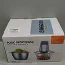 KOIOS Food Processor, 500W Electric Food Chopper with 2 Bowls (8 Cup+8 Cup) & 2 Bi-Level Blades&, Small Electric Grinder Meat Processor for Nuts, Meat, Onion, Garlic, Baby Food, Blue