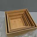 6 Pcs Bamboo Buffet Risers, 10" 9" 8" 7.5" 6.7" 6", Large Food Risers for Buffet Table, Cake Cupcake Display Stand Cube Box for Wedding Party Catering Dessert Jewelry Collectibles Home Decor