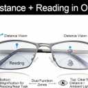 YIMI Photochromic Bifocal Reading Glasses UV Outdoor Sunglasses Computer Anti Blue Light Transition Eyeglasses for Men Women