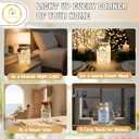 Christmas Gift for Sister  Mason Jar Night Light, LED Glass Jar with Rustic Twine & "For You" Tag, Sentimental Keepsake Lamp, Sister Gifts from Sister or Brother, Cute Home Dcor, Birthday. (Stellar)