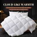 WhatsBedding Feather Comforter,Filled with Feather and Down Fiber, White King Size All Season Duvet Insert, Luxurious Hotel Bed Comforter, 100% Cotton Cover,Medium Warmth with Corner Tabs,106x90 Inch