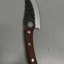 Chef Knife 11 Inch, Kitchen Knife for Boning, Cutting, and Chopping. Hand Forged Meat Cleaver, Deba Knife, Japanese Knife, and Kitchen Knives For Home, Outdoor Cooking, Camping BBQ (Yellow)