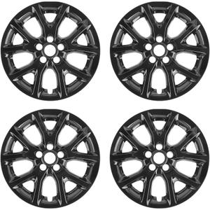 Wheel Skins comeptible with Jeep Cherokee 2014-2018 ; Set of 4 Pack;Glossy Black Wheel Covers;Set of 4 Packs;17 inch