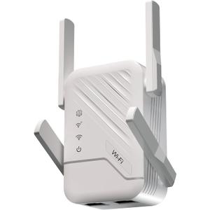 Wireless Router Amplifier Easy Setup, Wide Compatibility, WiFi Extender Signal Booster, Internet Extender Covers Up to 13389 Sq.ft for Home, Long Range WiFi Repeater