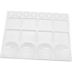 20 Well Watercolor Paint Tray Palette Pallet Acrylic Painting Mixing Plastic Artist Large Square Palette, 13 x 10 Inches, White, 1PCS