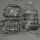 EUDELE Adhesive Shower Caddy, 5 Pack Rustproof Stainless Steel Bath Organizers With Large Capacity, No Drilling Shelves for Bathroom Storage & Home Decor-XL Size (Black)