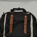 LOVEVOOK Laptop Backpack For Women Work Travel Backpack Purse, Nurse Bag College Backpack, Teacher Business Laptop Bag, Waterproof Wide Open Computer Back pack, 15.6 Inch, Black-Beige-Brown