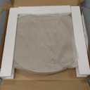 Plank+Beam Classic Round Coffee Table, 30 Inch Farmhouse Coffee Table, Rustic Mini Center Tables for Small Spaces, Small Living Space Tea Table, Seashell Wirebrush