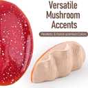 Red Mushroom Shelves Decoration - 5PCS Floating Display Goblincore Shelves, Small Wall Shelf for Bedroom, Cottagecore Aesthetic Furniture, Forest Decor, Reptile, Leopard Gecko Tank Accessories