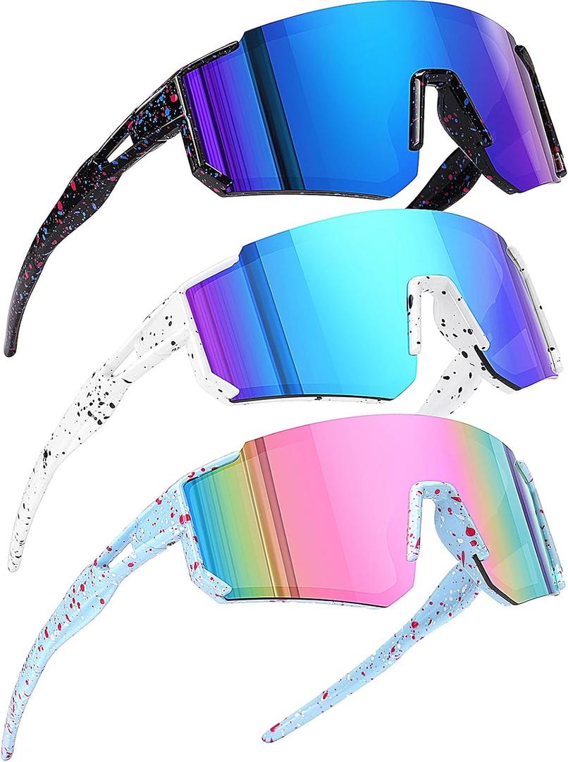 SEKKAF Youth Baseball Sunglasses Kids Sports Sunglasses for Boys Girls Softball Cycling Glasses UV400 Protection