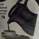 Winco 64oz Insulated Beverage Server, Push Button, Black Swirl