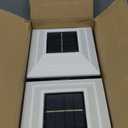 Fence Post Solar Lights, Crackle Glass Solar Post Cap Lights, 20 Lumens, Warm White & RGB Automatic Cycling 2 Modes for 3.6x3.6 4x4 4.5x4.5 5x5 Vinyl Wooden Posts Decoration, White (2 Pack)