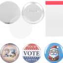 110 Sets 58mm / 2.28 inch (Approx. 2.25) Button Maker Supplies, Blank Pins Buttons Press for DIY Badge Maker Machine, Parts to Create Custom Pins
