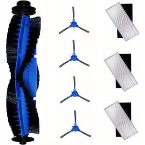 Spare Accessories Compatible for eufy 11S Max, G30, 30C Max, 15C Max, G32 Pro, Robotic Vacuum Replacements: 1 Roller Brush 4 Side Brushes 3 Unibody Filter    /   (Blue / White)